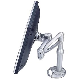 <b>Flat Panel Monitor Arm - Grommet Desk Mount - (Silver) - Grommet Mount</b>