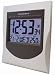Precision MSF Radio controlled LCD rectangular wall clock with calendar and temperature