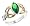 Sterling Silver and Two Tone Gold Accent Celtic Knot Marquise Emerald-Green Glass Ring Size 4(Sizes 4,5,6,7,8,9,10,11,12,13,14,15)