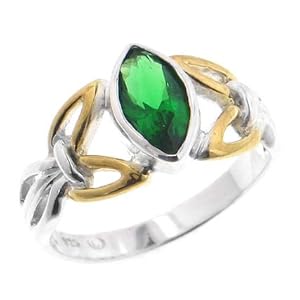 Sterling Silver And Two Tone Gold Accent