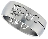 Surgical Steel 5/16 (8mm) Dome Band with Dragon Cut-Out