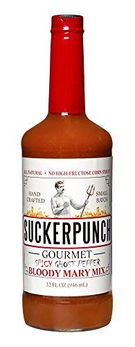 SuckerPunch Spicy Ghost Pepper Bloody Mary Mix 32 Ounce, Pack of 3