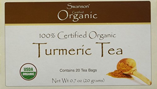 Swanson 100% Certified Organic Turmeric Tea -- 20 Bags (Three Boxes each of 20 Tea Bags)