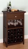 Wine Cabinet with Drawer and Glass Holder