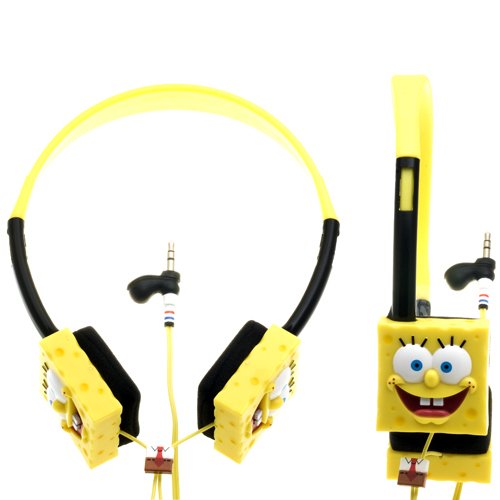 iHip Nickelodeon SBF10156 - Spongebob Headphones (Yellow/Black)