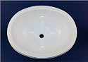 12" X 15" Plastic Oval Sink - White