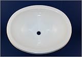 12 X 15 Plastic Oval Sink - White