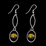 NCAA Southern Miss Golden Eagles Black Oval Drop Earrings