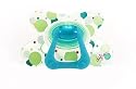 Large Dental Soother with Ring Solid Green Print 6+ months