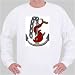 Sweatshirt with anchor, maritius, fish, aldus