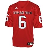 Adidas Texas Tech Red Raiders #6 Scarlet Replica Football Jersey