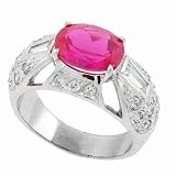 Silver PINK Sapphire Simulated Diamond Fligree Ring S10 Silver PINK Sapphire Simulated Diamond Fligree Ring S10