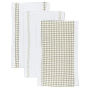 Tadpoles Set of 3 Cotton Baby Burping Cloths - Natural