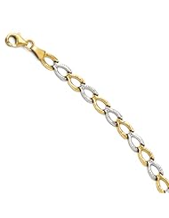 14k Yellow gold Leslies with Diamond cut Bracelet