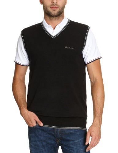 Ben Sherman Herren Poloshirt ME00001S, Gr. 50/52 (L), Schwarz (black 05) Preisvergleich