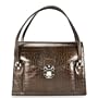 Briefcase and Tote Marcella Croc-Embossed Leather in Cocoa - Day Timers #45902