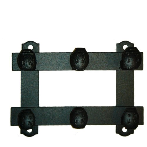 Detail image Cobre Double Railroad Spike Coat Rack 6 Hook