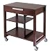 Winsome Wood Rolling Computer Station, Antique Walnut