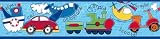 TRANSPORT - Train Aeroplane Car self adhesive wall border