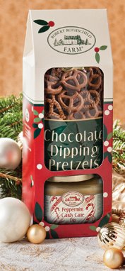Grab-N-Go Gift Set - Peppermint Candy Cane Dip & Chocolate Dipping Pretzels