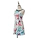 Flymall Flora Print Halter Neck Fit and Flare Dress Mini Dress (CN S)