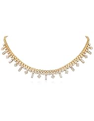 Juicy Couture Box Chain Rhinestone Necklace, 16"