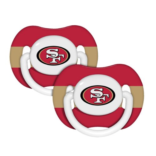 NFL Pacifiers 2 Pack Safe BPA Free (San Francisco 49ers)