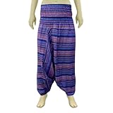 IMAGE OF Handmade Bobin Afghani Stripe Pant In Cotton Fabric (Free Shipping) Afpt0002