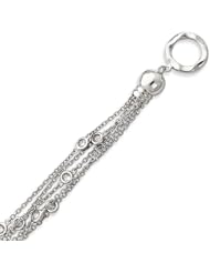 Sterling Silver Multi-Strand CZ Bracelet - 7.5 Inch