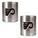 Philadelphia Flyers NHL 2pc Stainless Steel Can Holder Set- Primary Logo by Great American Products