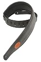 Levy's Leathers Garment Leather Guitar Strap,Black
