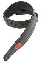 Levy's Leathers Garment Leather Guitar Strap,Black