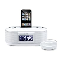 iLuv iMM153WHT Dual Alarm Clock with Bed Shaker for your iPod - White