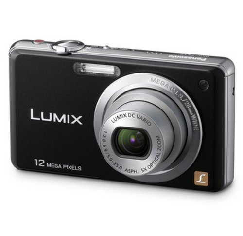 Panasonic Lumix FS10 Digital Camera - Black (12.1MP, 5x Optical Zoom) 2.7 inch LCD