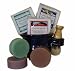 Pottery Shaving Mug Gift Set - Navy Blue with Boar Bristle Brush & 3 Shaving Soaps Image