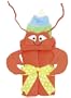 Mullins Square Tubbie Hooded Towel - Orange Crab