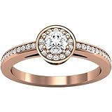 14K Rose Gold Diamond Engagement Ring - 0.75 Ct.