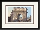 Black Framed/Matted Print 17x23, Arch of Trajan at Benevento Black Framed/Matted Print 17x23, Arch of Trajan at Benevento