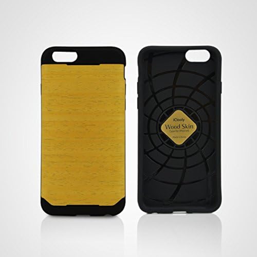 iPhone 6 case (4.7 inch) Retail Packaging, iClooly, 100% Real Wood Skin, Chinese Emperor