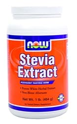 NOW Better Stevia Zero Calorie Sweetener Extract Powder , Certified Organic, 16 Ounce Container