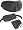 Dream Essentials Sweet Dreams Contoured Sleep Mask with Earplugs and Carry Pouch, Black