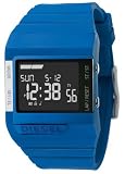 Diesel Blue Polyurethane Chronograph Black Dial Unisex Watch #DZ7134