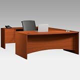 Mayline Brighton U-Shaped Computer Desk - Cherry