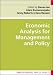 Economic Analysis for Management and Policy (Understanding Public Health) Cover