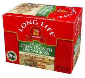 Long Life Herb Tea Organic Grain, Green With Lemon Gras 20 bag (6 pack) by Grain Beverages