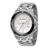 Image of Armani Gents white dial bracelet watch AR0586