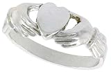 Sterling Silver Diamond Cut Claddagh Ring
