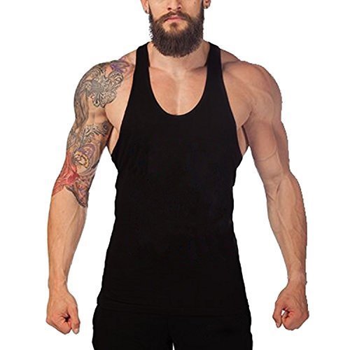 Acediscoball Men's Workout Tank Top Stringer Bodybuilding Gym Shirt Vest Y Back