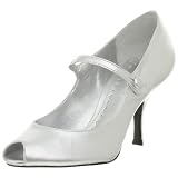 BCBGirls Womens Velia Peep Toe Pump,Silver Metallic,8.5 M