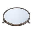 Round Metal Framed Mirror with Feet